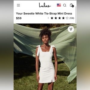 Lulus White Tie Strap Mini Dress
